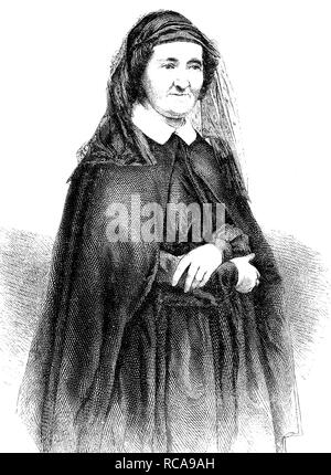 Ida Pfeiffer, Ida Marie Louise Sophie Friederike Gustave Gräfin von Hahn, 1805-1880, Schriftsteller und Gründer einer Stockfoto