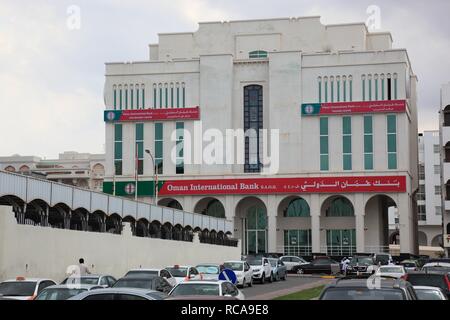 Oman International Bank, Muscat, Oman, Arabische Halbinsel, dem Nahen Osten, Asien Stockfoto