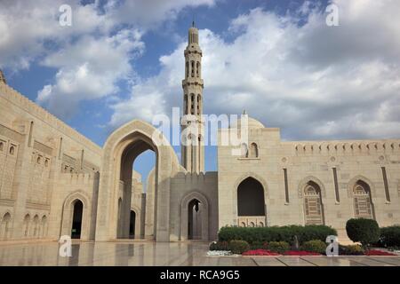 Sultan Qaboos Grand Mosque, die Hauptmoschee in Oman, eines der wichtigsten Gebäude im Land, einer der weltweit Stockfoto