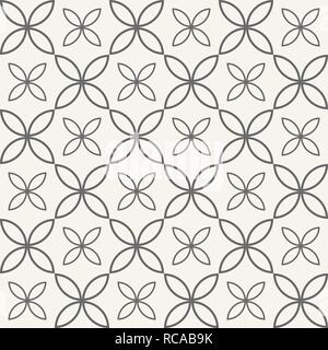 Zusammenfassung nahtlose Zierpflanzen vierpass Muster. Vektor geometrisch floral background. Stock Vektor
