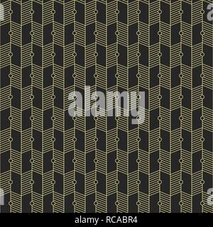 Abstrakte geometrische nahtlose Muster. Moderne, elegante Textur. Wiederkehrende geometrische Pfeil formen. Muster mit Linien und Kreise. Contemporary Graphic d Stock Vektor