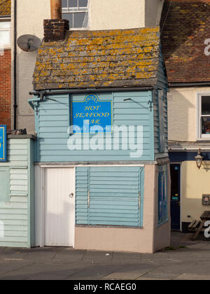 Die Ufer heiß Seafood Bar Hastings, East Sussex, Großbritannien Stockfoto