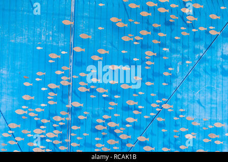 Acquario di Genova, Eingang, das größte Aquarium in Europa, Porto Antico (Genua, Zena), Ligurien, Italien, Europa Stockfoto