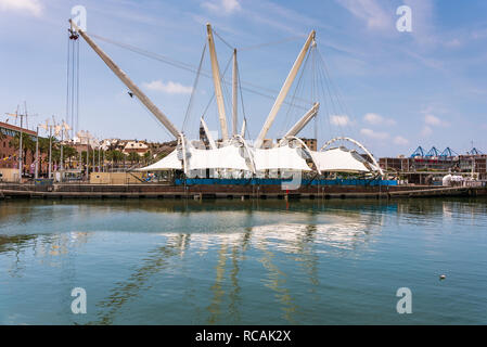 Acquario di Genova, Eingang, das größte Aquarium in Europa, Porto Antico (Genua, Zena), Ligurien, Italien, Europa Stockfoto