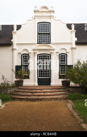 Boschendal Manor House auf dem Weingut mit seinen Kap Vernacular Architektur zurückgehend bis 1812 in Cape Town, Südafrika Stockfoto