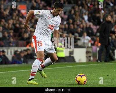 BARCELONA, 13-01-2019. LaLiga 2018 / 2019 Datum 19. Barcelona-Eibar. Cote von Eibar während des Spiels Barcelona-Eibar. Stockfoto