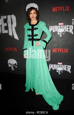 Los Angeles, CA, USA. 14 Jan, 2019. Amber Rose Revah in der Ankunftshalle für Marvel PUNISHER Premiere auf NETFLIX, ArcLight Hollywood, Los Angeles, CA 14. Januar 2019. Credit: Elizabeth Goodenough/Everett Collection/Alamy leben Nachrichten Stockfoto