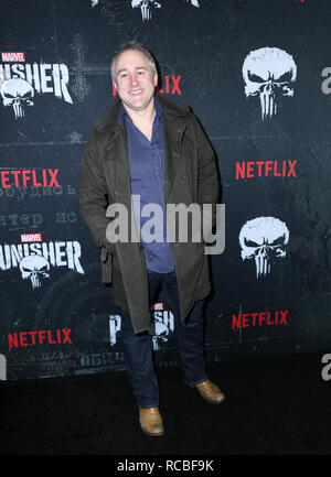 Hollywood, Kalifornien, USA. 14 Jan, 2019. Januar 14, 2019 - Hollywood, Kalifornien, USA - STEVE LIGHTFOOT stellt bei der Ankunft für die Jahreszeit bin Pilgerzentren 2 The Punisher" Premiere ArcLight Hollywood. Credit: Alexander Seyum/ZUMA Draht/Alamy leben Nachrichten Stockfoto