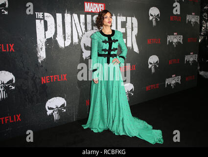 Hollywood, Ca. 14 Jan, 2019. Amber Rose Revah, besucht das Wunder "The Punisher" Los Angeles Premiere ArcLight Hollywood in Hollywood, Kalifornien am 14. Januar 2019. Credit: Faye Sadou/Medien Punch/Alamy leben Nachrichten Stockfoto