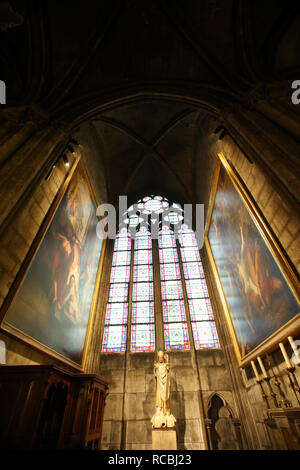 Januar 15, 2019 - Paris, Paris - Notre-Dame de Paris auch als Kathedrale Notre-Dame genannt, ist eine mittelalterliche Kathedrale auf dem ÃƒÅ½le de la CitÃƒÂ © im 4. arrondissement von Paris, Frankreich. (Bild: © SIPA Asien über ZUMA Draht) Stockfoto