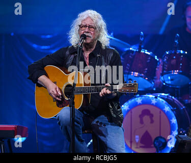 Stuart, FL, USA. 14 Jan, 2019. Arlo Guthrie führt am Lyric Theatre am Januar 14, 2019 in Stuart, Florida. Quelle: MPI04/Medien Punch/Alamy leben Nachrichten Stockfoto