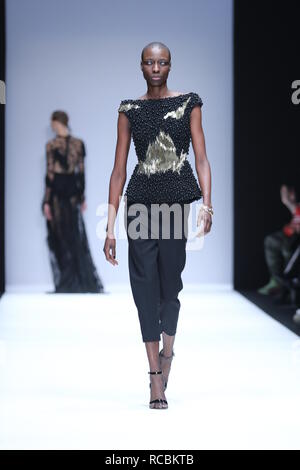 Berlin, Deutschland, 15. Januar 2019, Irene Luft Modenschau auf der Mercedes-Benz Fashion Week (Mbfw) Herbst/Winter 2019 im eWerk Berlin in Berlin-Mitte. Bild: Sao Struck/Alamy leben Nachrichten Stockfoto