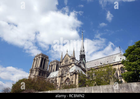 Januar 15, 2019 - Paris, Paris - Notre-Dame de Paris auch als Kathedrale Notre-Dame genannt, ist eine mittelalterliche Kathedrale auf dem ÃƒÅ½le de la CitÃƒÂ © im 4. arrondissement von Paris, Frankreich. (Bild: © SIPA Asien über ZUMA Draht) Stockfoto