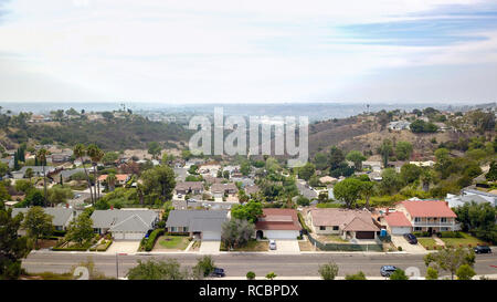 Luftbild von San Diego, Kalifornien, Nachbarschaft, Drone Stockfoto