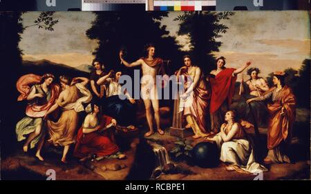 Parnassus. Museum: Staatliche Eremitage, St. Petersburg. Autor: MENGS, Anton Raphael. Stockfoto