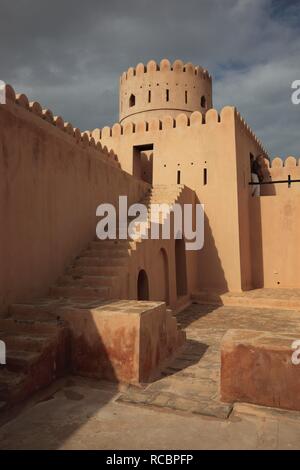 Sinus Silas Fort in Sur, Oman, Arabische Halbinsel, dem Nahen Osten, Asien Stockfoto