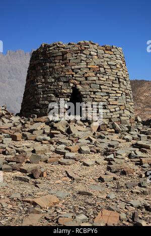 Der Bienenstock Gräber von al-ayn am Rande des Jebel Misht Bergrücken, im Bereich zwischen den Städten Bat und Al-Ayn in der Stockfoto