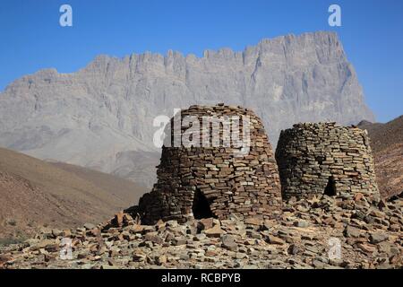 Der Bienenstock Gräber von al-ayn am Rande des Jebel Misht Bergrücken, im Bereich zwischen den Städten Bat und Al-Ayn in der Stockfoto