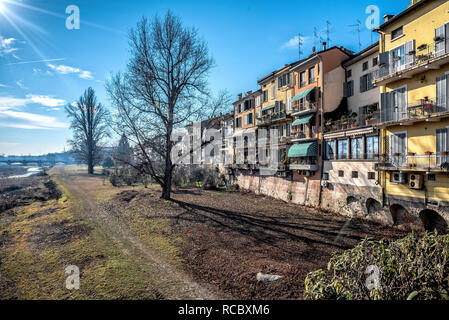 Anzeigen Og, der Parma torrent-Riverfront - Parma - Reggio Emilia - Italien Stockfoto