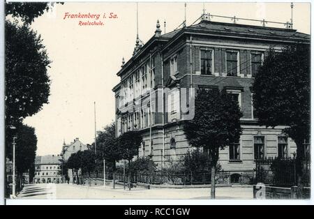 11146 - Frankenberg-1910-Realschule - Stockfoto