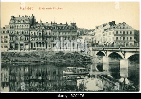 11702 - Karlsbad-1910 - Blick / Fischern - Stockfoto