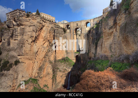 Ronda - die Brücke Puente Nuevo, Andalusien Stockfoto