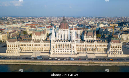 Ungarischen Parlament oder Országház, Budapest, Ungarn Stockfoto