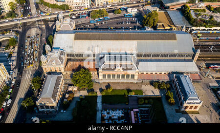 Budapest Nyugati, historischen Bahnhof, Budapest, Ungarn Stockfoto