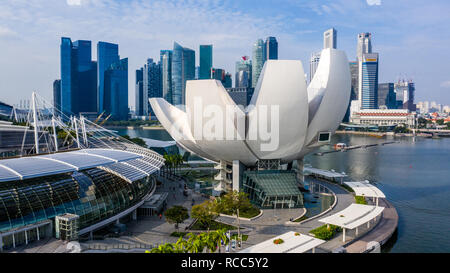 Artscience Museum an der Marina Bay Sands, Singapur Stockfoto