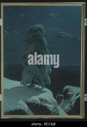 In der Wildnis des Nordens. Museum: Museum der russischen Kunst, Kiew. Autor: SHISHKIN, Iwan Iwanowitsch. Stockfoto