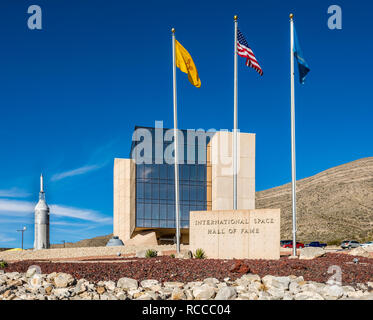 Alamogordo, New Mexico, USA, International Space Hall of Fame und New Mexico Museum von der Geschichte der Raumfahrt. Stockfoto