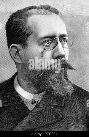 Maurice Rouvier, 1842-1911, französischer Politiker, Premierminister von Frankreich, historischen Holzschnitt, ca. 1888 Stockfoto