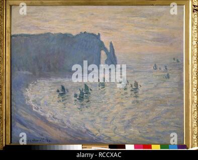 Klippen am Ètretat. Museum: Staat A Puschkin-Museum für bildende Künste, Moskau. Thema: Monet, Claude. Stockfoto