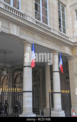 Conseil Constitutionnel, Bellerive Straße, Paris, Frankreich Stockfoto