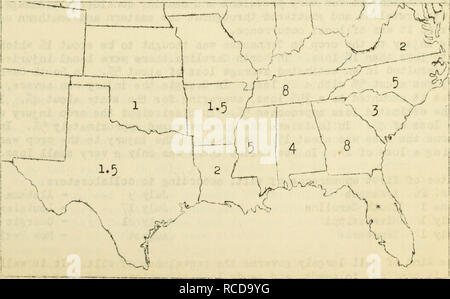 . Krankheiten aus Baumwolle, Zuckerrohr, Wald, Bäume, Zierpflanzen und verschiedene Pflanzen in den Vereinigten Staaten im Jahre 1919. Fibre Pflanzen Krankheiten und Schädlinge United States; Zucker Pflanzen Krankheiten und Schädlinge United States; Bäume Krankheiten und Schädlinge United States; Pflanzen, Zierpflanzen Krankheiten und Schädlinge in den Vereinigten Staaten. 276 willst und anthracnose protably alout verursacht die gleiche Summe der Verluste, tut, aufgrund der Tatsache, dass du auf sandigen Böden und anthracnose generell distri - über die gesamte Baumwolle Bereich buted begrenzt ist, sind die lokalen v/ilt Verluste deutlich über denen von colletotrichum überschritten. Dass ich s sagen, v/ilt in Häufige cas Stockfoto