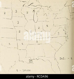 . Krankheiten von Getreide und Futterpflanzen in den Vereinigten Staaten im Jahre 1919. Korn Krankheiten und Schädlinge United States; Futterpflanzen Krankheiten und Schädlinge in den Vereinigten Staaten. 40 der Täter im Falle von Weizen Schorf. Daher auch der Ruhm Faktoren auf Roggen operative wurden als bei Weizen, wie zuvor dargestellt. In Bezug auf die Relation von schweren Fällen von Schorf auf Roggen und früheren Kulturen auf diesen Feldern ist es besonders bemerkenswert, dass tv^o Roggen fi. Gebieten, eine in Minnesota und in Illinois, wo unus - Ually hohe Prozentsätze von Schorf festgestellt wurden; Nr. mely '^' (% und "^o^^. Beide hatten in Mais, die vor Stockfoto