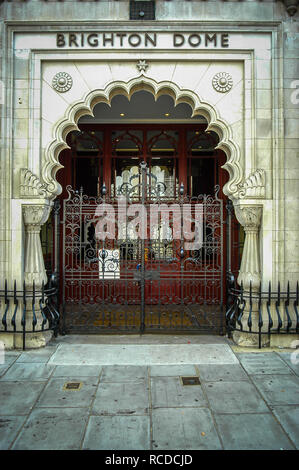 Brighton Dome Haupteingang, Brighton, England Stockfoto