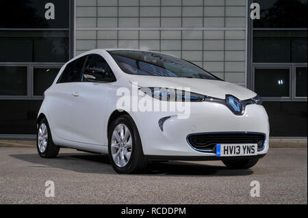 2013 Renault Zoe kompaktes Elektrofahrzeug (EV) Stockfoto