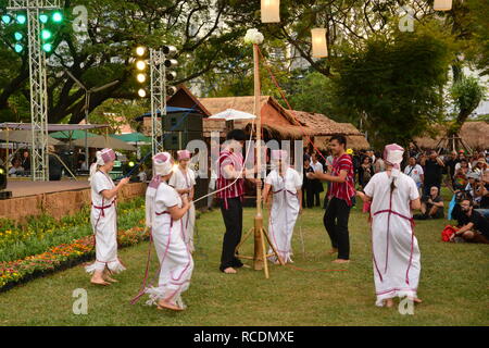 BANGKOK, THAILAND - Januar 25,2017: Thailand Tourismus Festival 2017 DETAIL; Datum 25 - 29 Jan 2017 Veranstaltungsort: Lumpini Park, Bangkok. Aktivitäten: 5 Regi Stockfoto