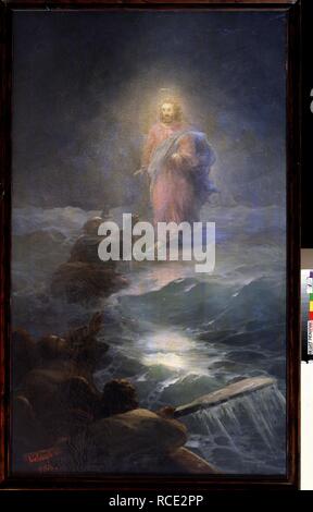 Jesus geht auf dem Wasser. Museum: Staatliches Museum für Religionsgeschichte, St. Petersburg. Autor: John Constable, KUNSTREPRODUKTION. Stockfoto