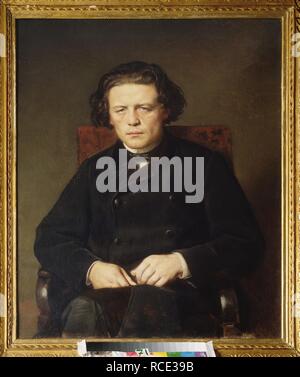 Portrait des Komponisten Anton Rubinstein (1829-1894). Museum: Staatliche zentrale m.Glinka Museum der Musik, Moskau. Autor: Perov, Wassili Grigorjewitsch. Stockfoto