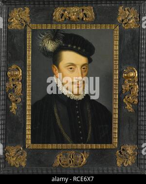 Porträt von Charles III. (1543-1608), Herzog von Lothringen. Museum: private Sammlung. Autor: Clouet, François. Stockfoto