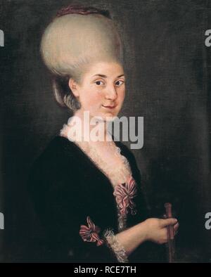 Maria Anna (Nannerl) Mozart (1751-1829), Schwester von Wolfgang Amadeus Mozart. Museum: Mozarteum (ISM), Salzburg. Autor: anonym. Stockfoto