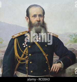 Portrait von General Graf Iosif Wladimirowitsch Romeyko-Gurko (1828-1901). Autor: anonym. Stockfoto