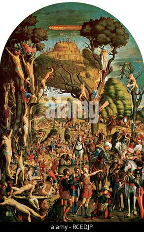 Das Martyrium der Zehntausend Christen auf dem Berg Ararat. Museum: Gallerie dell'Accademia, Venedig. Thema: CARPACCIO, Vittore. Stockfoto