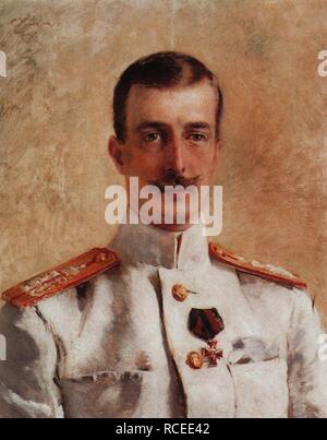 Großfürst Kyrill Wladimirowitsch von Russland (1876-1938). Museum: private Sammlung. Autor: Makovsky, Konstantin Yegorovich. Stockfoto