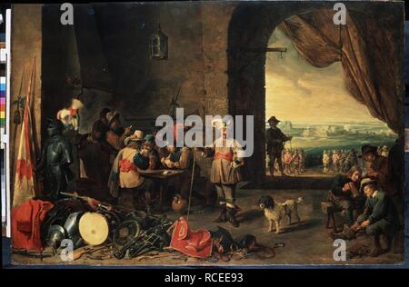 Der wachstube. Museum: Staatliche Eremitage, St. Petersburg. Autor: Teniers D.J., David. Stockfoto