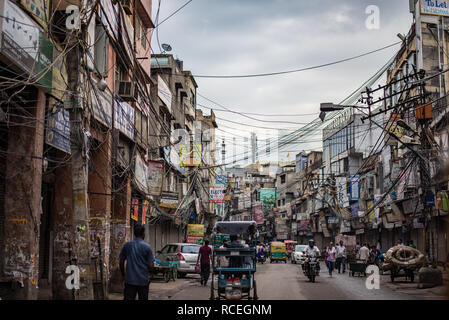 Viel befahrenen Straße von Indien Stockfoto