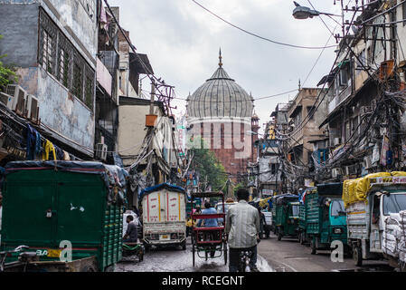 Viel befahrenen Straße von Indien Stockfoto