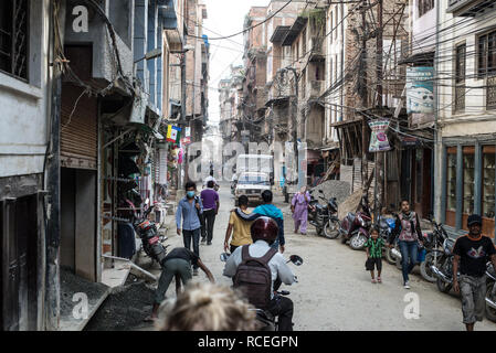 Viel befahrenen Straße von Indien Stockfoto